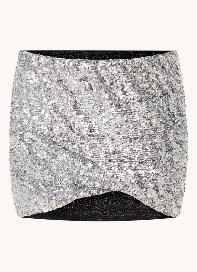 The Attico mini skirt with pleat detail and sequins