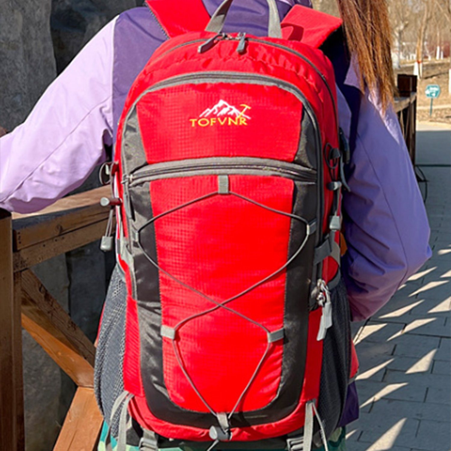 Vicbuy Wanderrucksack 36-55L Trekkingrucksack, Herren/Damen Wasserdichter Rucksack (Reiserucksack, Schulrucksack, Outdoorrucksack mit Gummibänder), für Wandern, Trekkingstöcke, Klettern, Bergsteigen