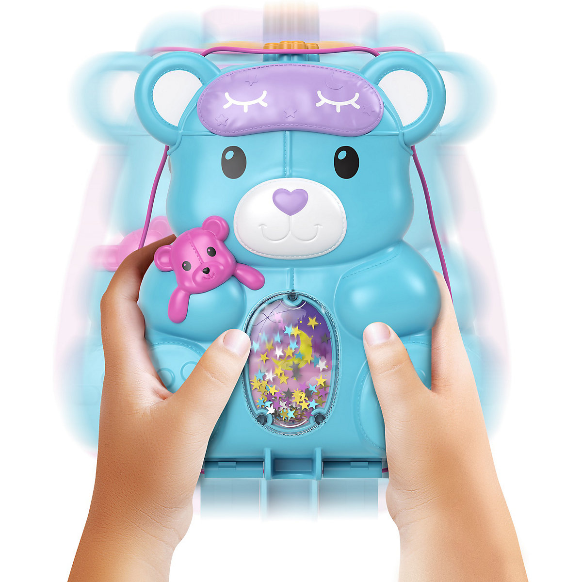 Polly Pocket Sleepover Teddybär-Tasche, inkl. 2 Figuren & Zubehör