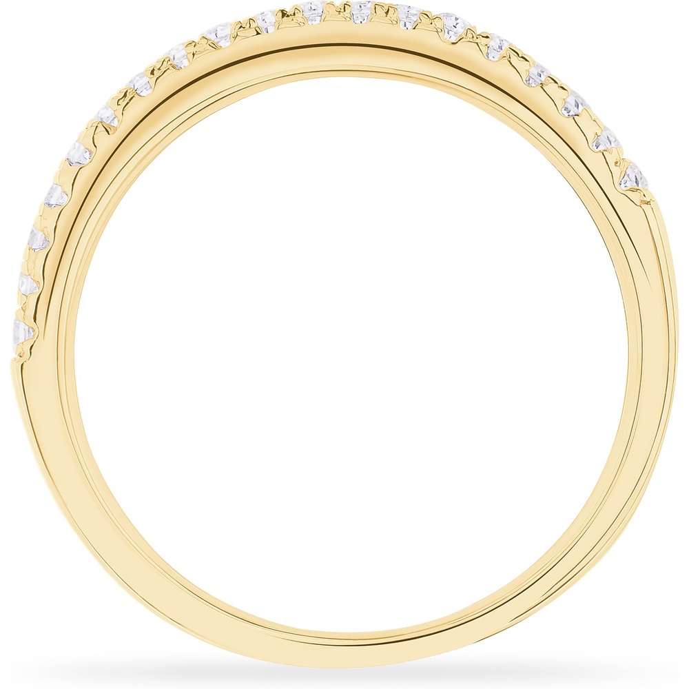 FAVS Bague pour femme 925 Argent or jaune Bague