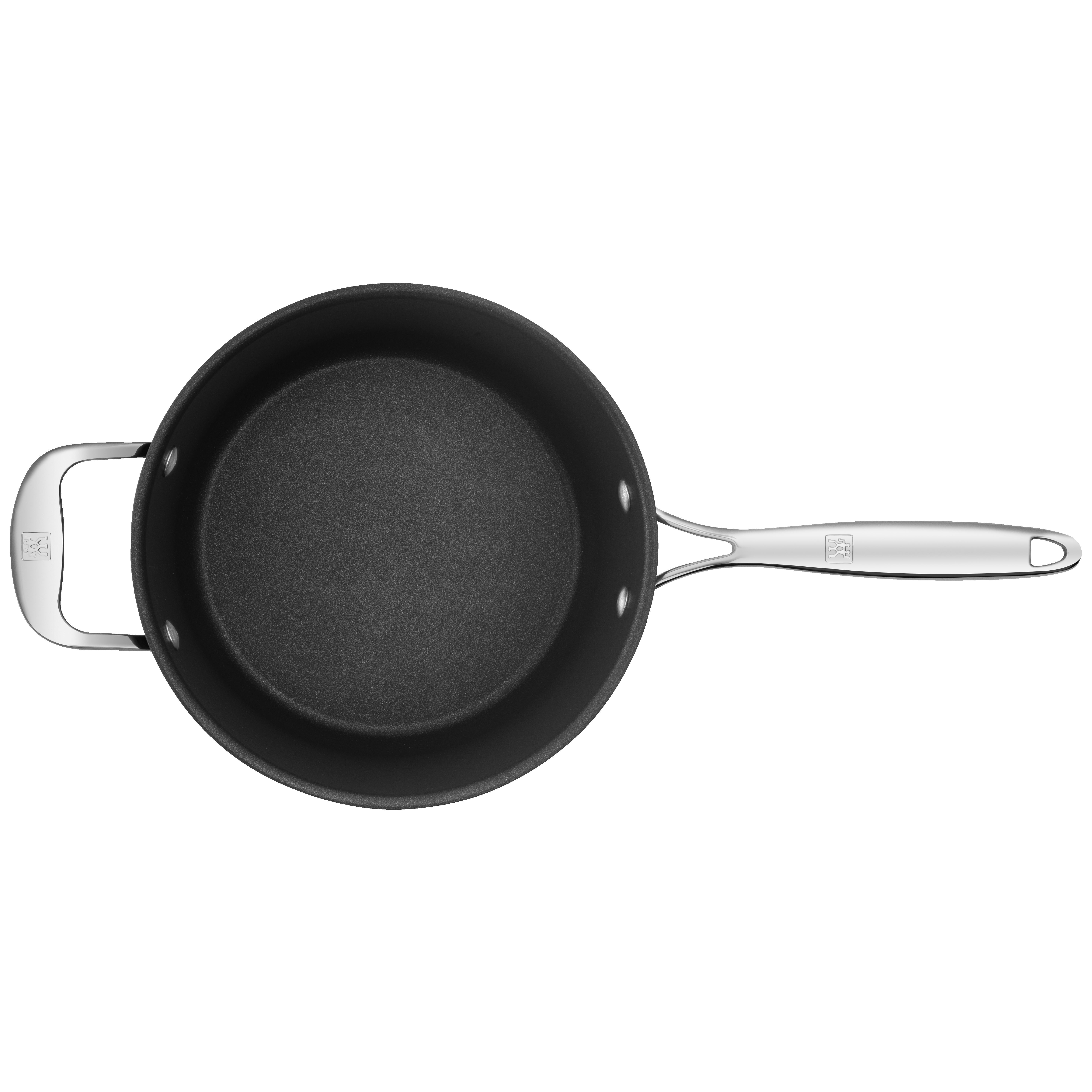 Stieltopf 22 cm, Aluminium, Schwarz