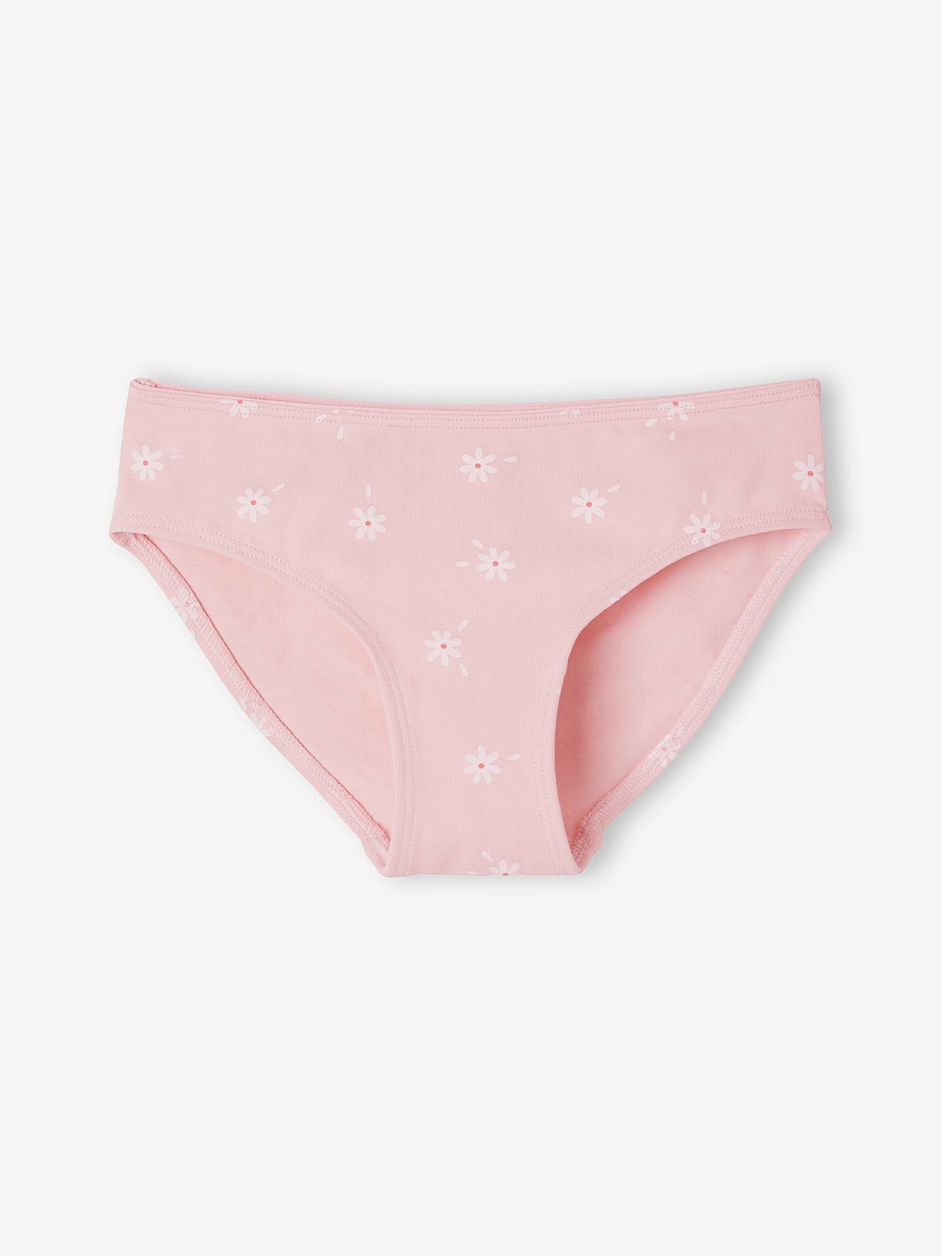 Lot de 5 culottes fille marguerites gris chiné