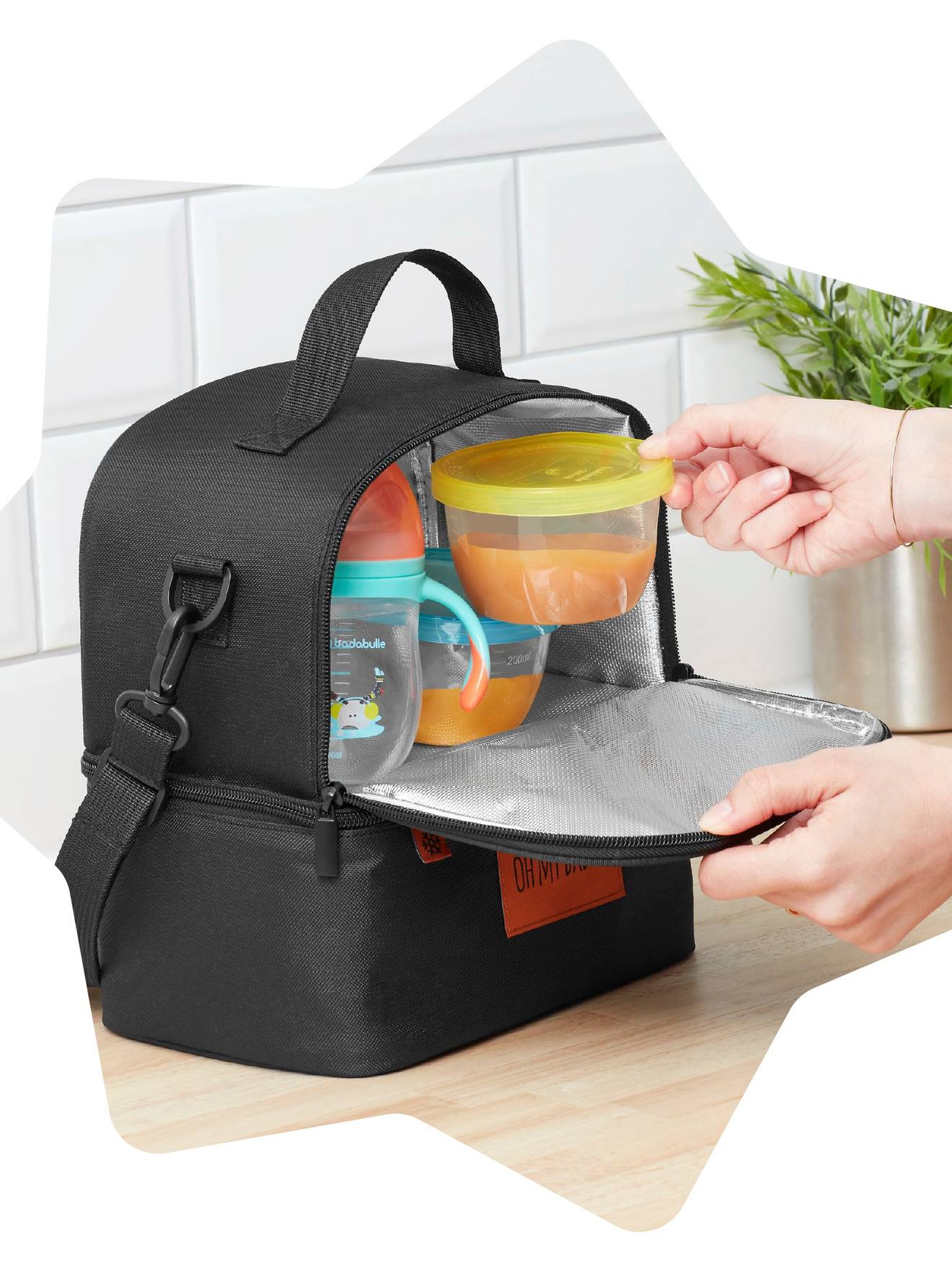 Badabulle Babybrei-Thermotasche PICK & GO BADABULLE - schwarz