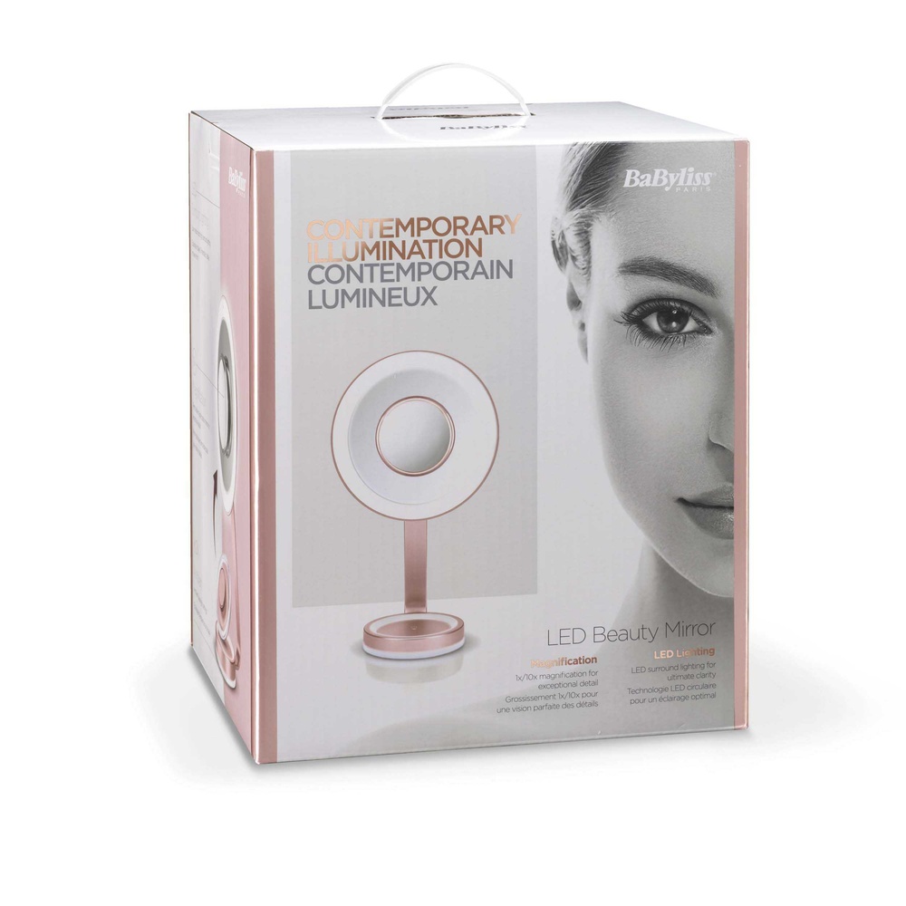 babyliss BaByliss - 9450E - Miroir Led Beauty avec 3 réglages d'intensité d'éclairage LED MIROIR