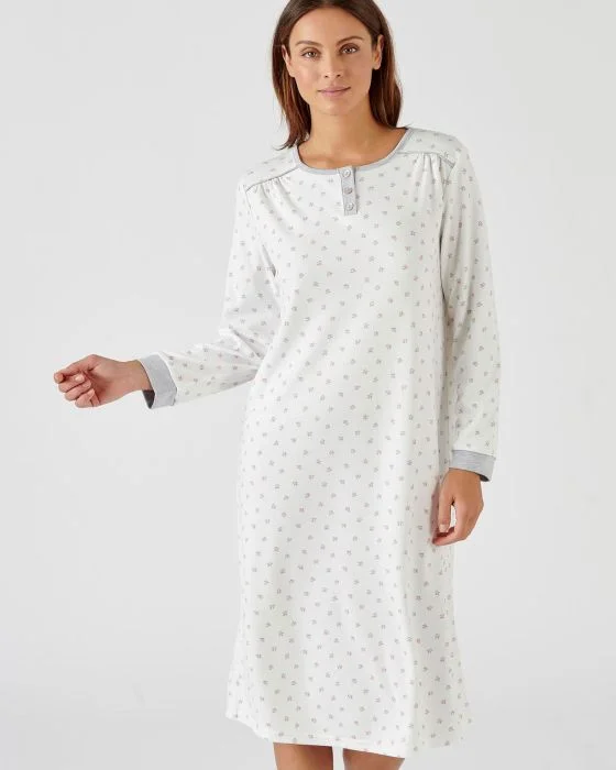 Chemise de nuit manches longues maille interlock Thermolactyl
