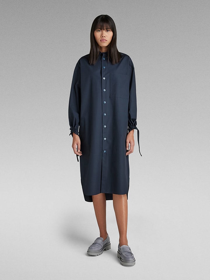 G-Star Hemdkleid in Dunkelblau günstig kaufen
