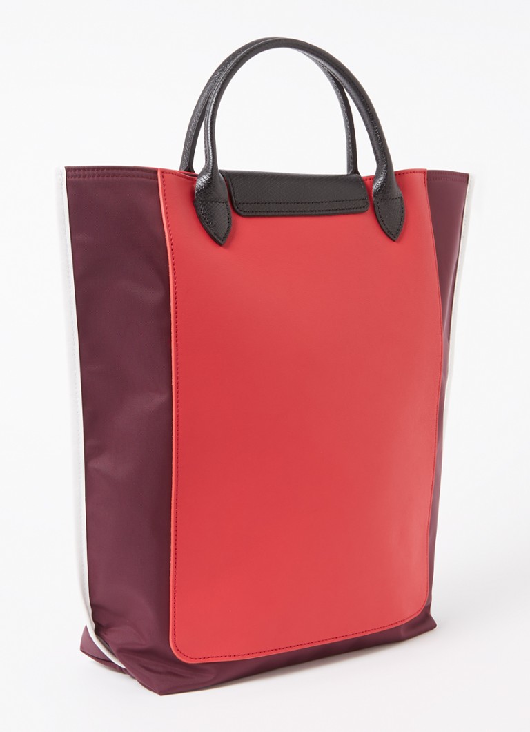 Geantă Longchamp Cabas M cu detalii din piele