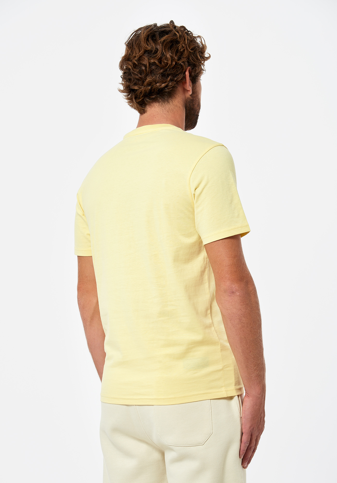 SIKO   T-shirt jaune Homme en 100% coton