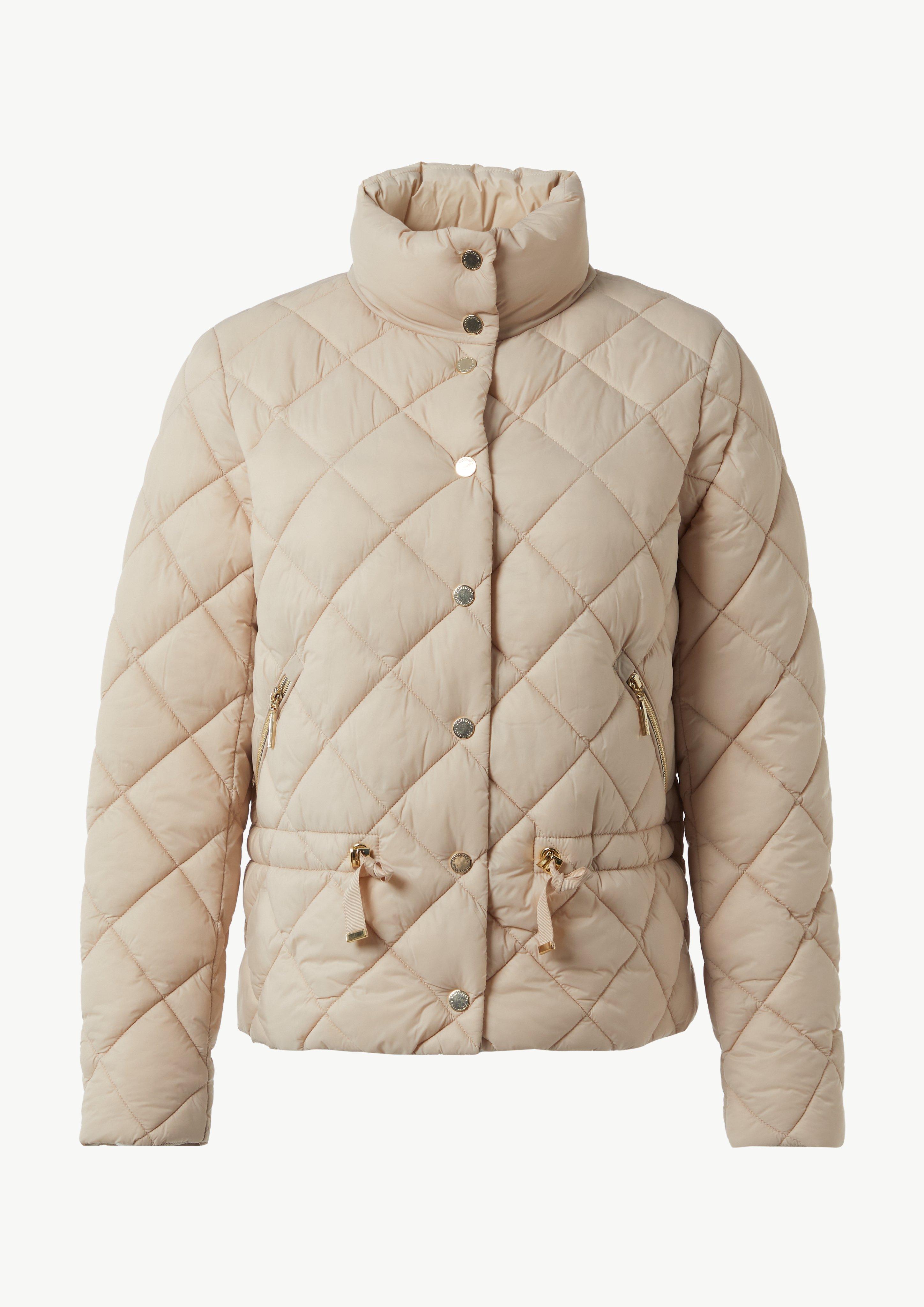 Steppjacke mit Taillendetail - beige