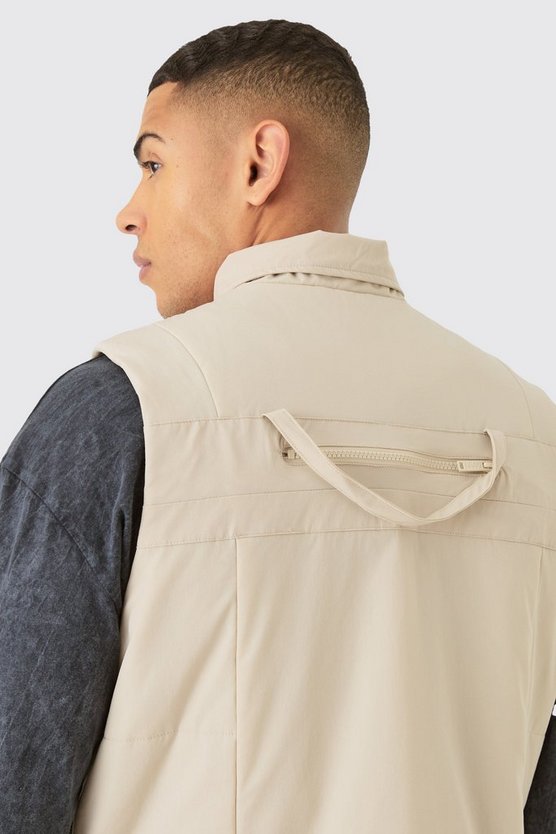 Gepolsterte Weste mit Utility-Taschen