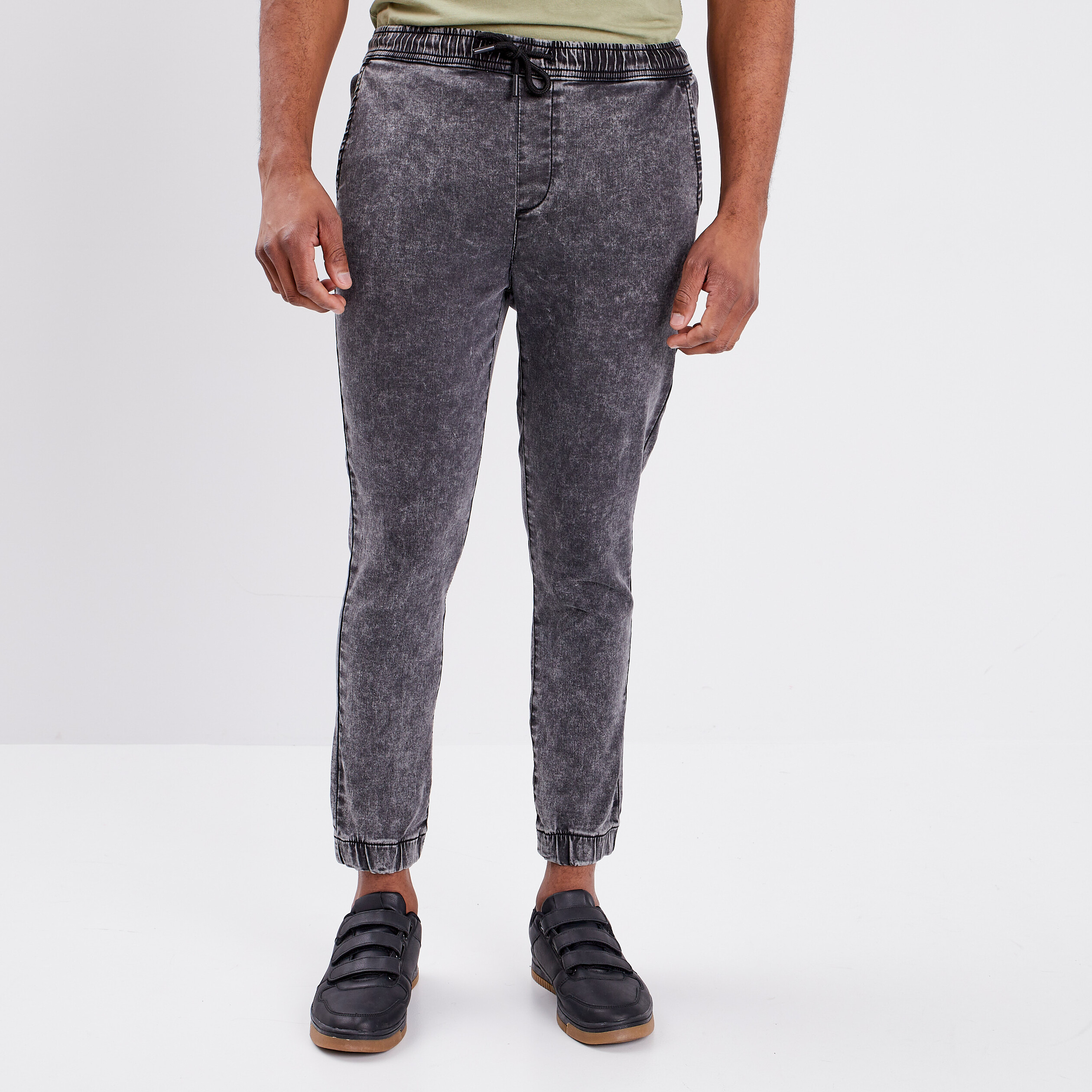 Pantalon de jogging taille élastiquée noir homme | La Halle