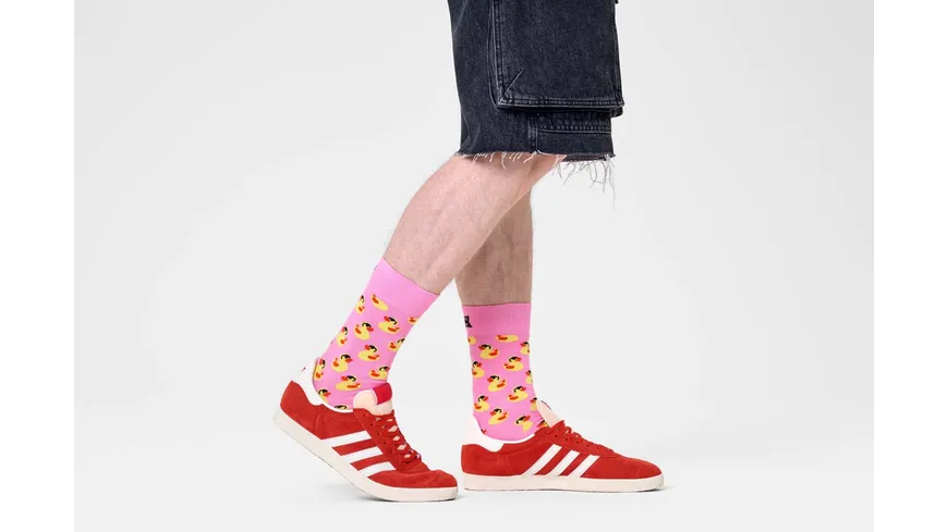Happy Socks Damen Socken Rubber Duck Pink