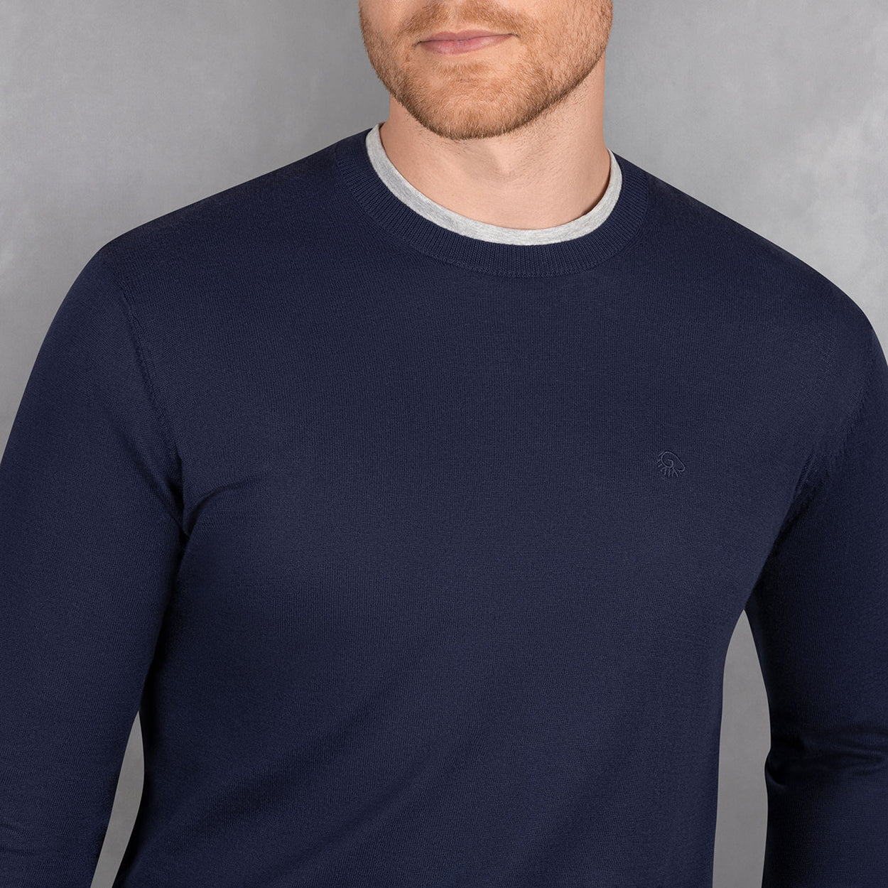 Baumwollpullover Rundhals Herren