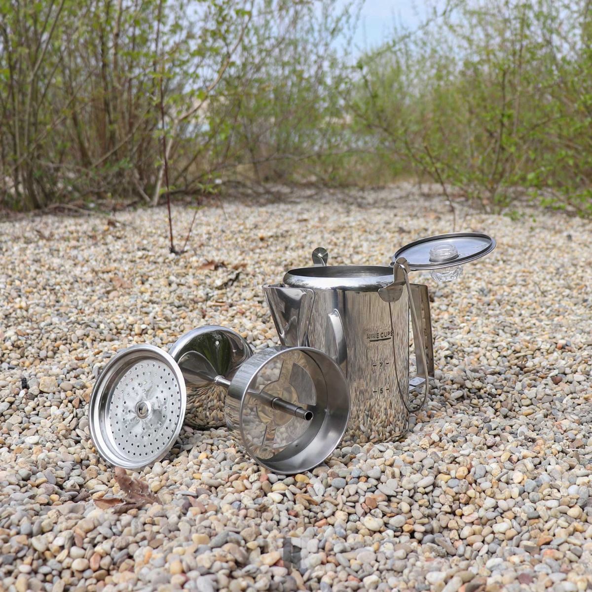 Kaffeekanne Edelstahl mit Perkolator
