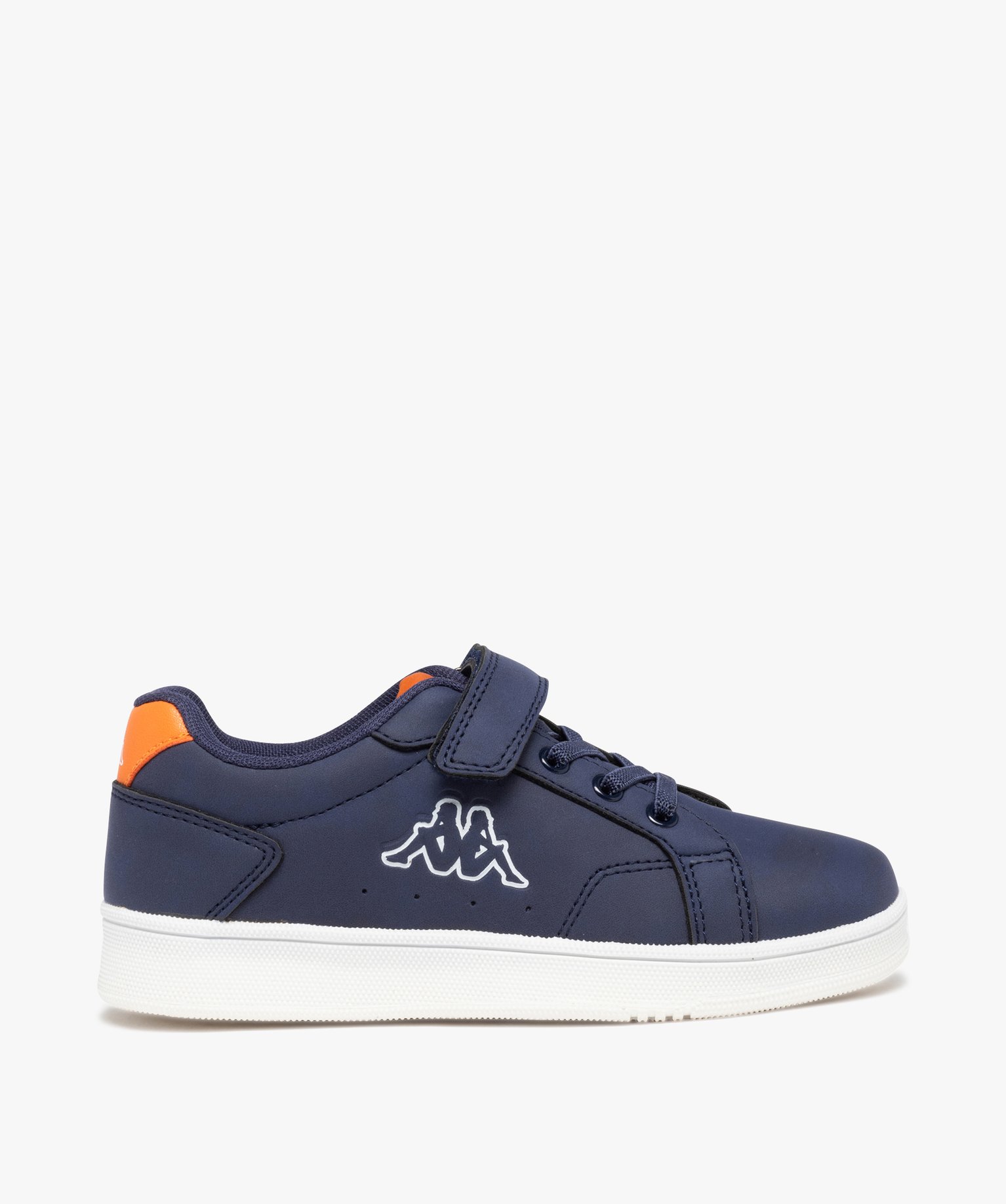 Baskets Garçon unies à lacets et scratch - Kappa marine | GEMO