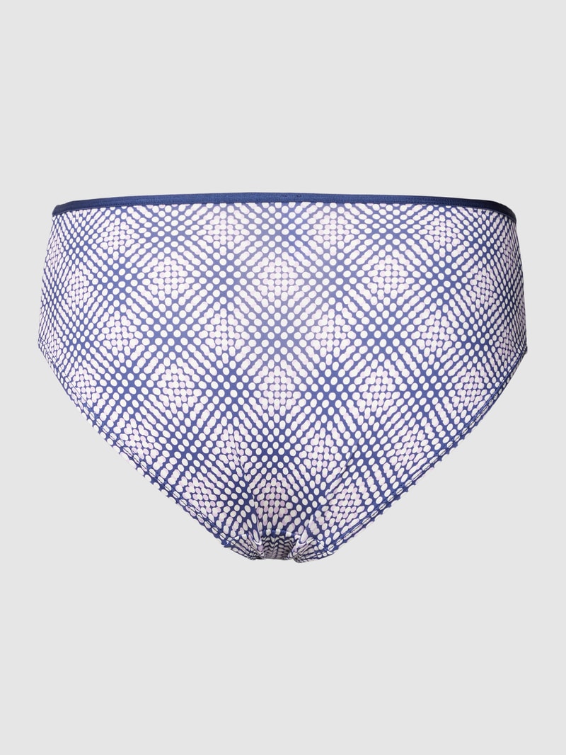 Slip mit Allover-Muster in marineblau