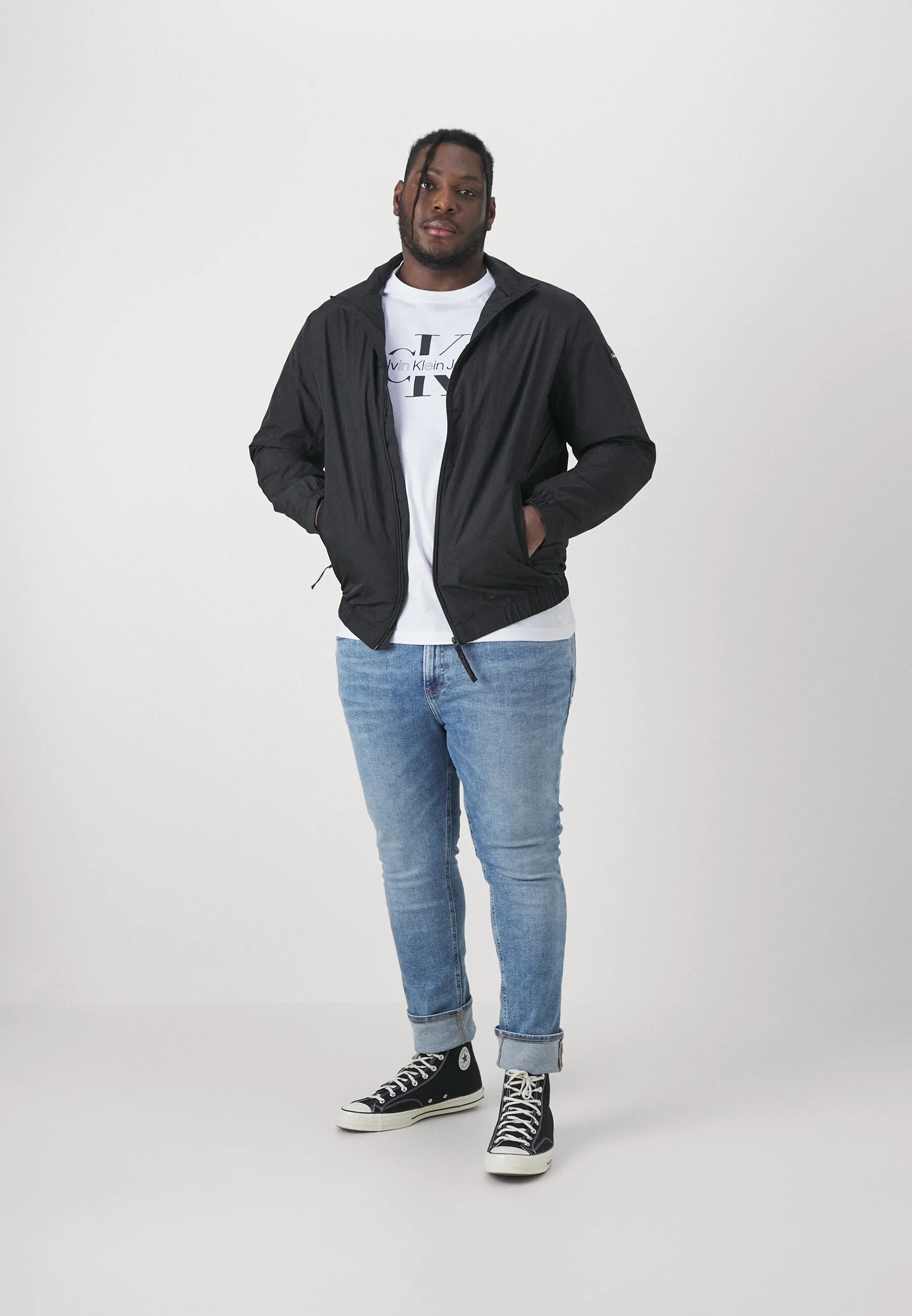 Calvin Klein Jeans Plus DISRUPTED OUTLINE LOGO - Camiseta con estampado