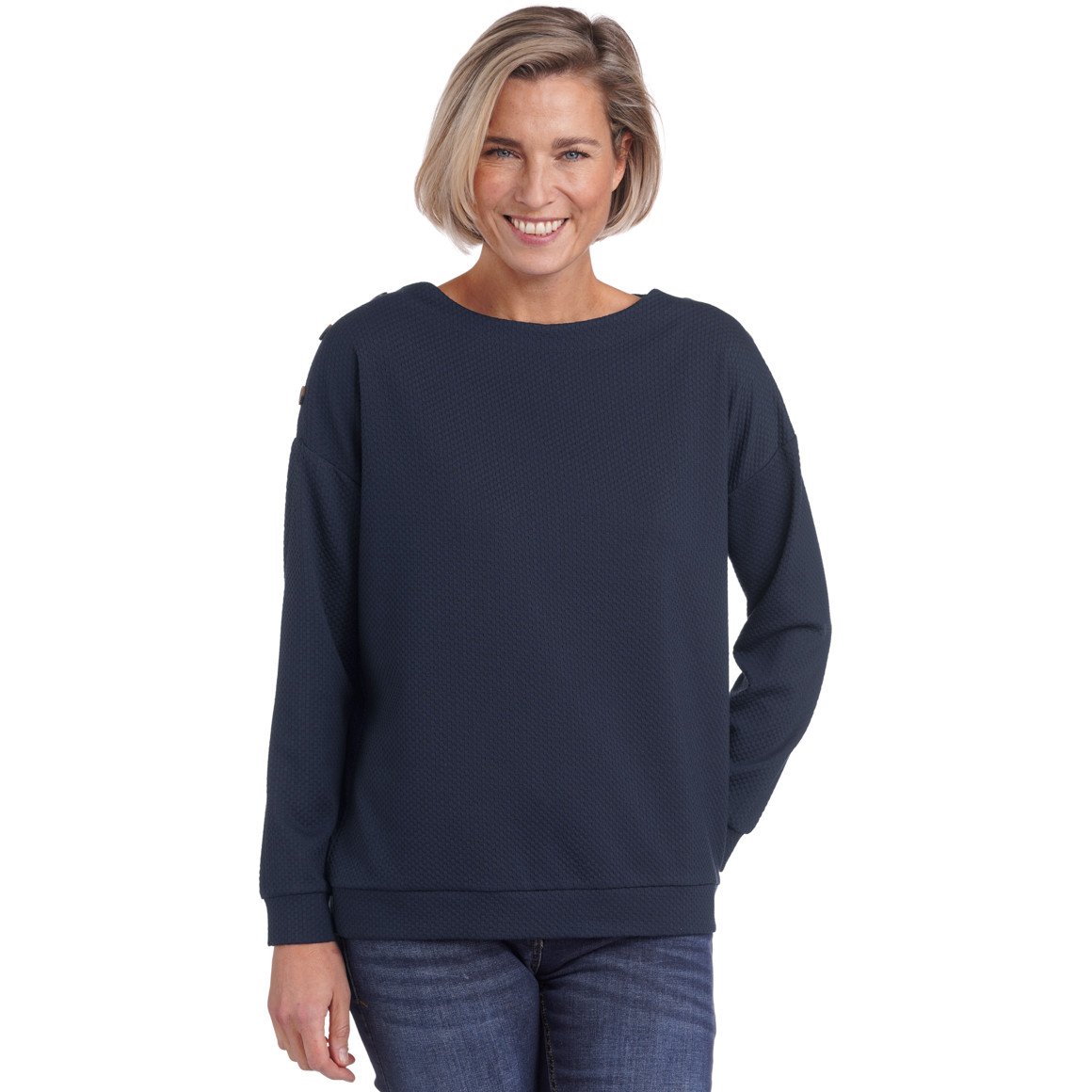 Damen Sweatshirt mit Strukturmuster