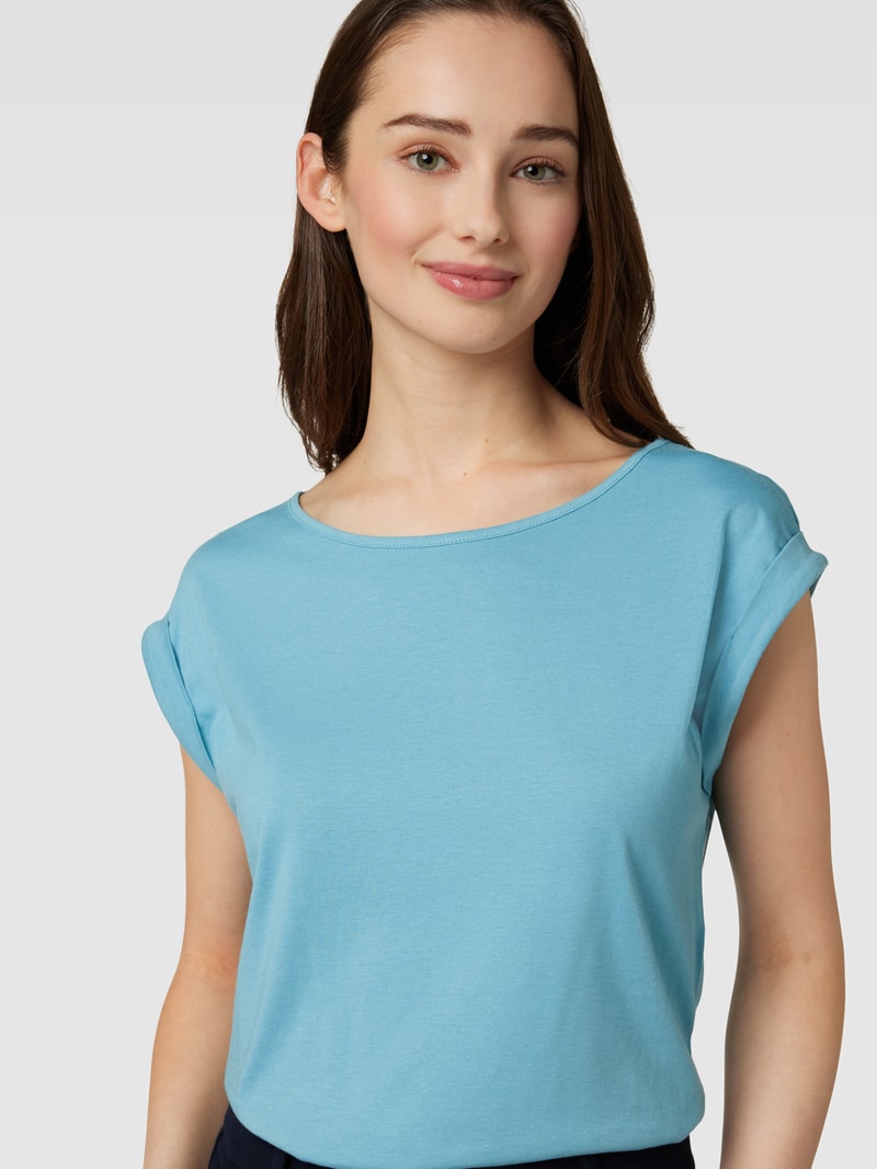 T-Shirt mit Fledermausärmeln in lagune