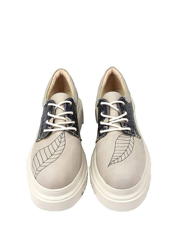 Goby Schnürschuhe in Beige/ Dunkelblau günstig kaufen 37