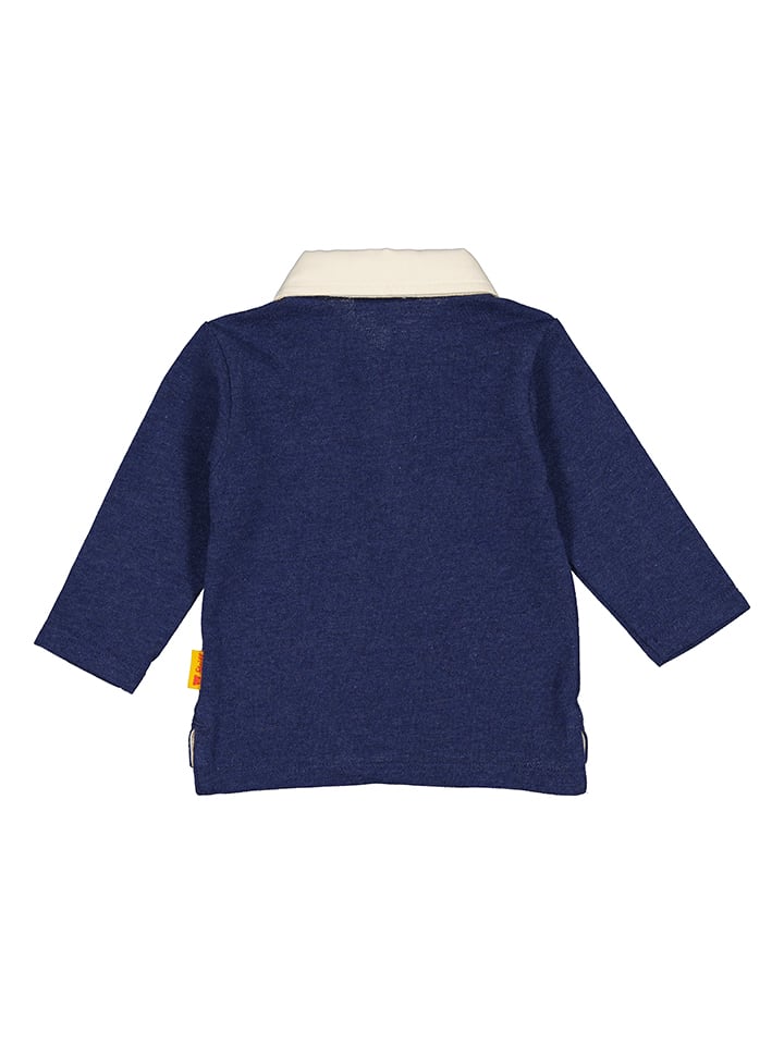 Steiff Poloshirt in Dunkelblau/ Creme günstig kaufen