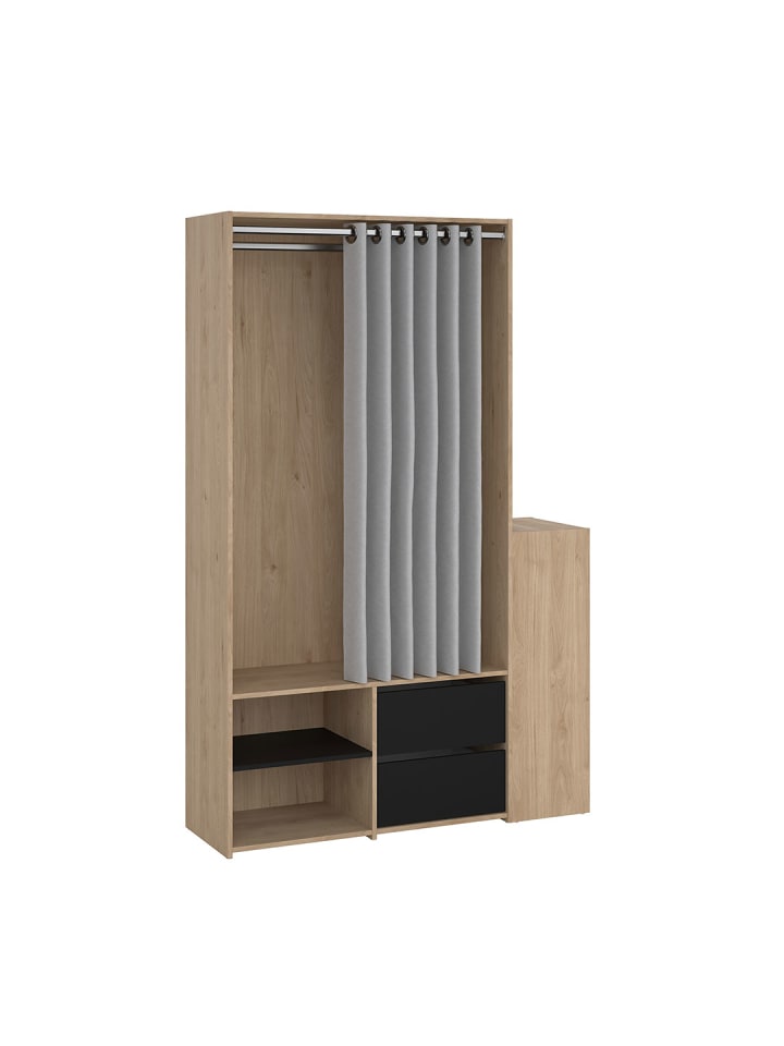 ebuy24 Kleiderschrank Kimmy Walnuss 128 x 41 cm günstig kaufen onesize