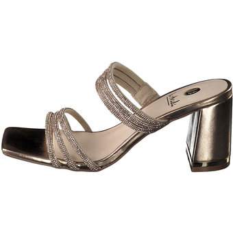 La Strada Pantolette in gold