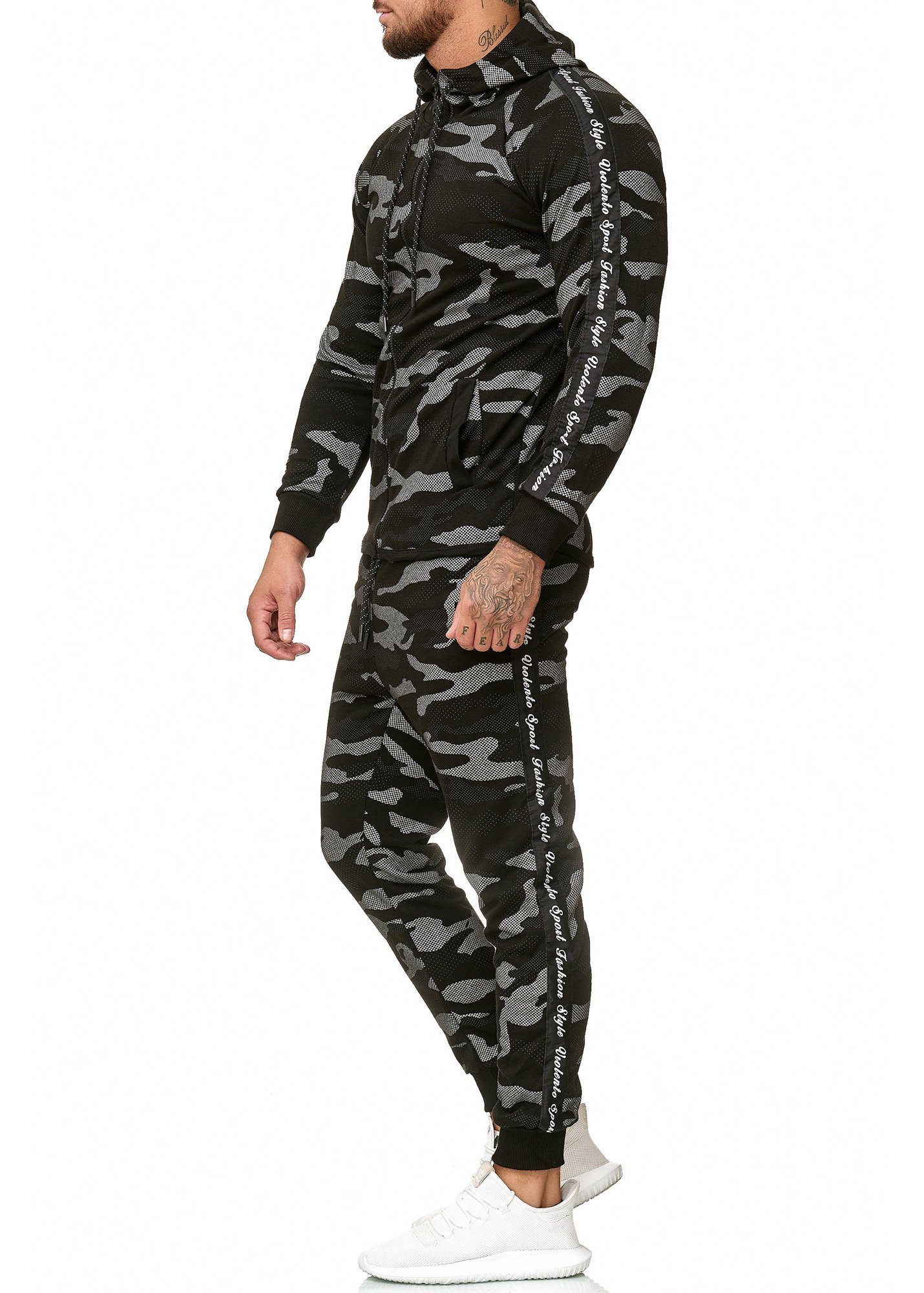 OneRedox Jogginganzug 1011C (Sportanzug Jogger Trainingsanzug), Fitness Freizeit Casual