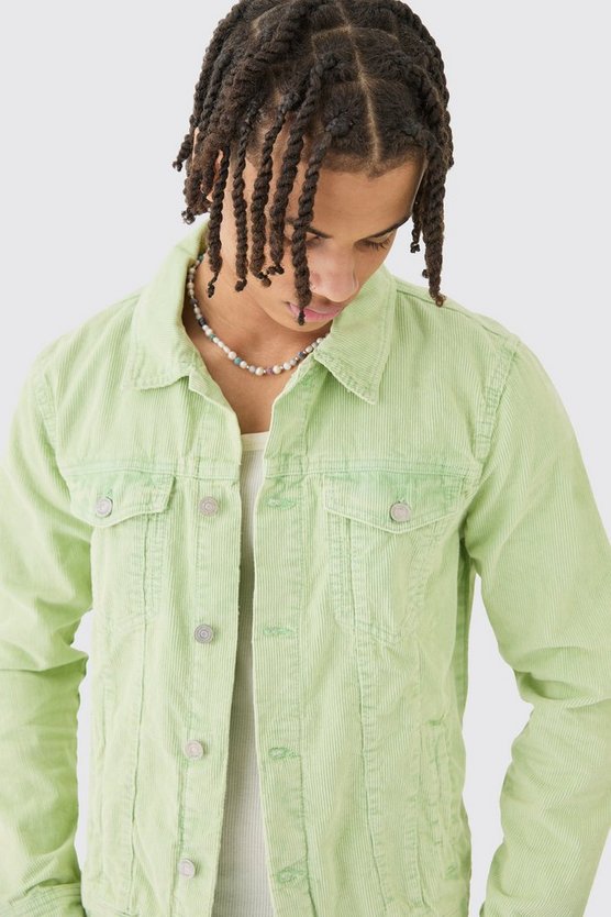 Regular Cord-Jacke in Sage