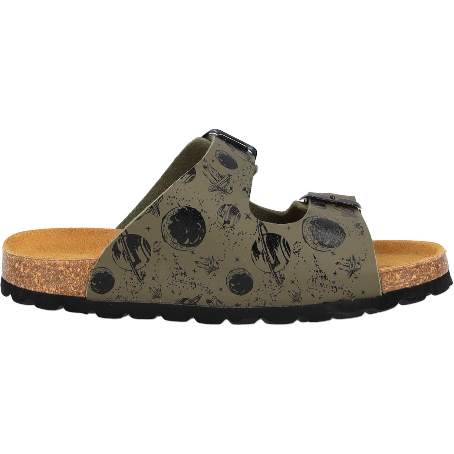 Palado Kids Korfu B Print, Pantoletten, Kinder, Khaki Planets