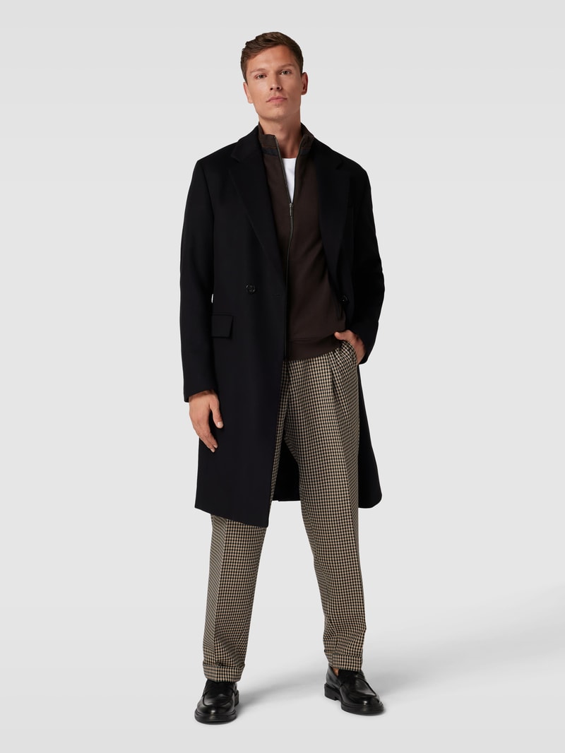 Sweatjacke mit Reißverschluss in dunkelbraun