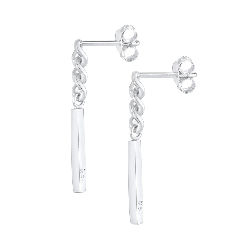Elli Elli Boucles d'Oreilles Boucles pendentes pour dames tige au look Geo en 925/1000 Boucles d'oreilles