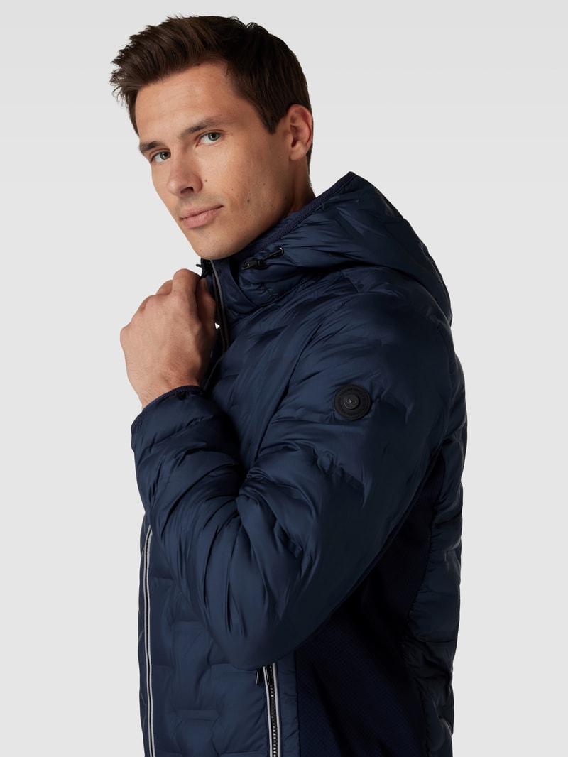Hybridjacke mit Label-Detail Modell 'REPEAT' in dunkelblau
