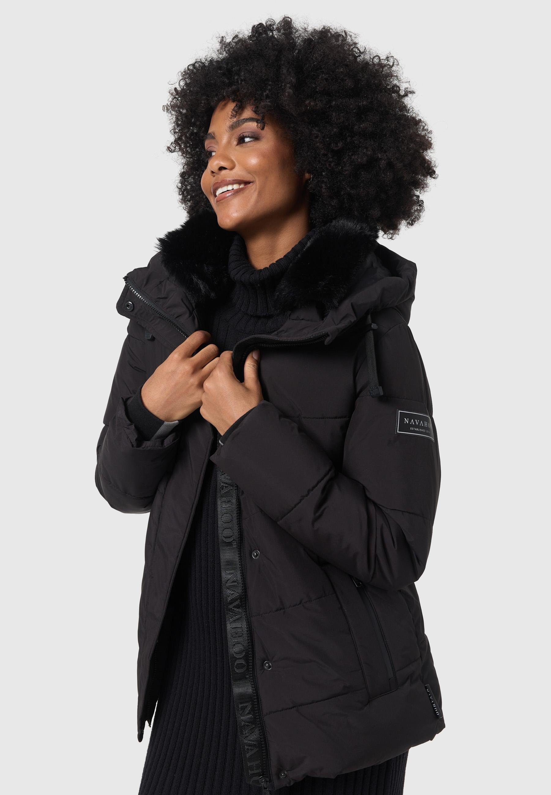 Navahoo Steppjacke Sag ja XIV Warme gesteppte Winterjacke mit Kapuze