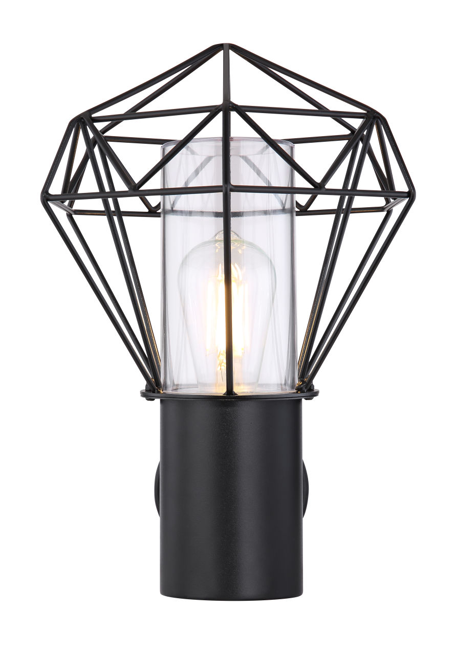 Globo Lighting - HORACE - Außenleuchte Edelstahl schwarz, 1x E27 LED