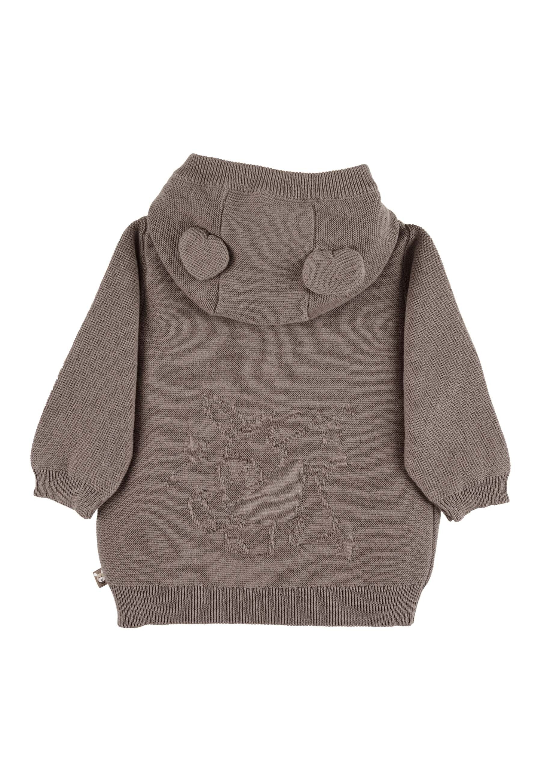 GOTS Baby-Strickjacke Esel Emmi Boy mit Knöpfen