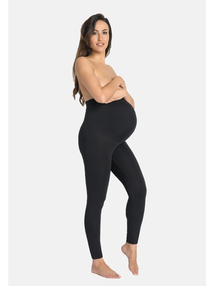 Teyli Schwangerschaftsleggings aus Baumwolle Ginna in schwarz günstig kaufen