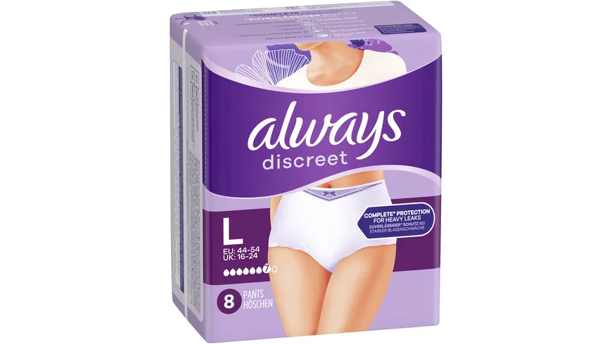 always discreet Inkontinenz Höschen Gr. L Monatspackung