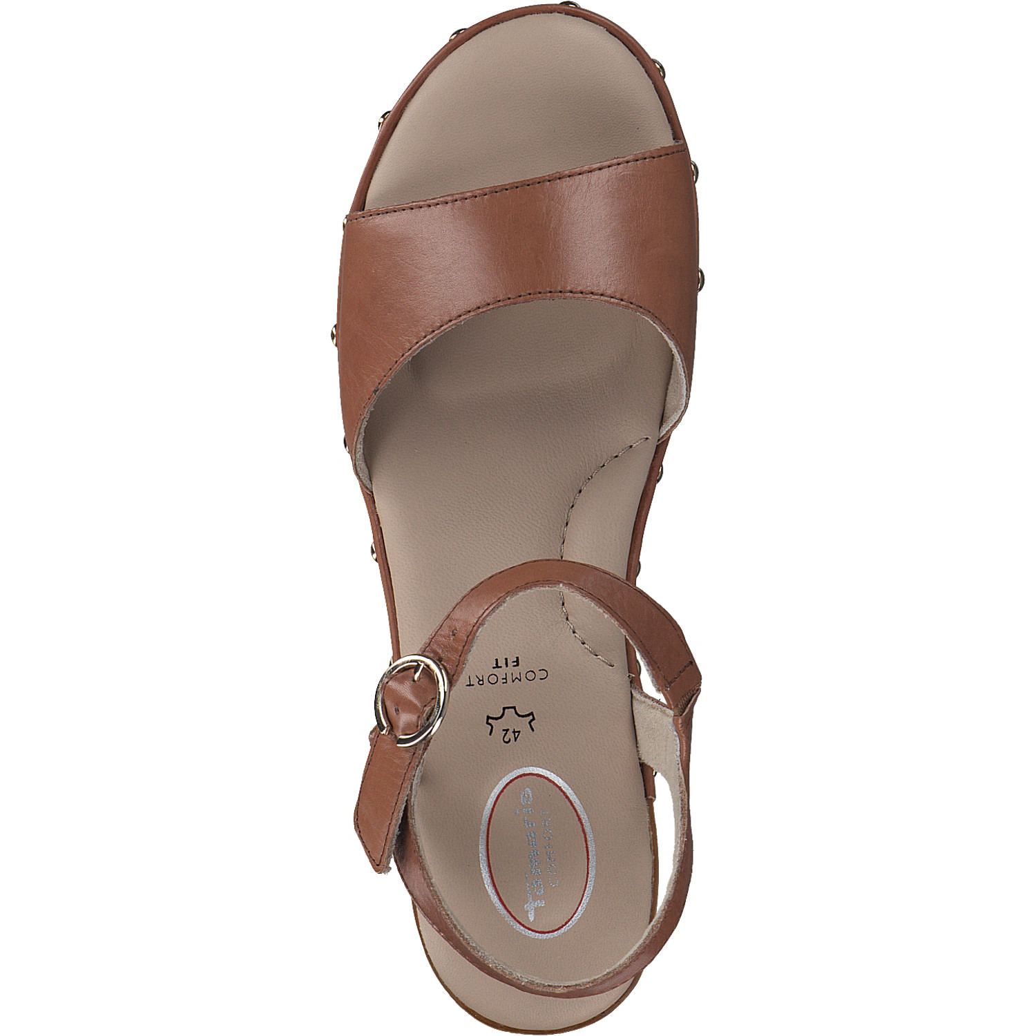 Jana Shoes 88205, Plateau-Sandaletten, Damen, cognac