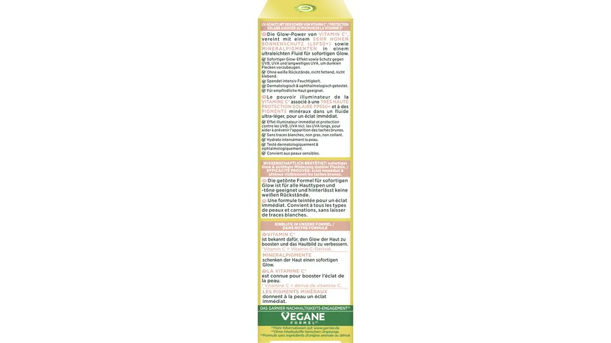 Garnier SkinActive Vitamin C Tägliches Sonnenfluid Glow LSF 50+ 40 ml