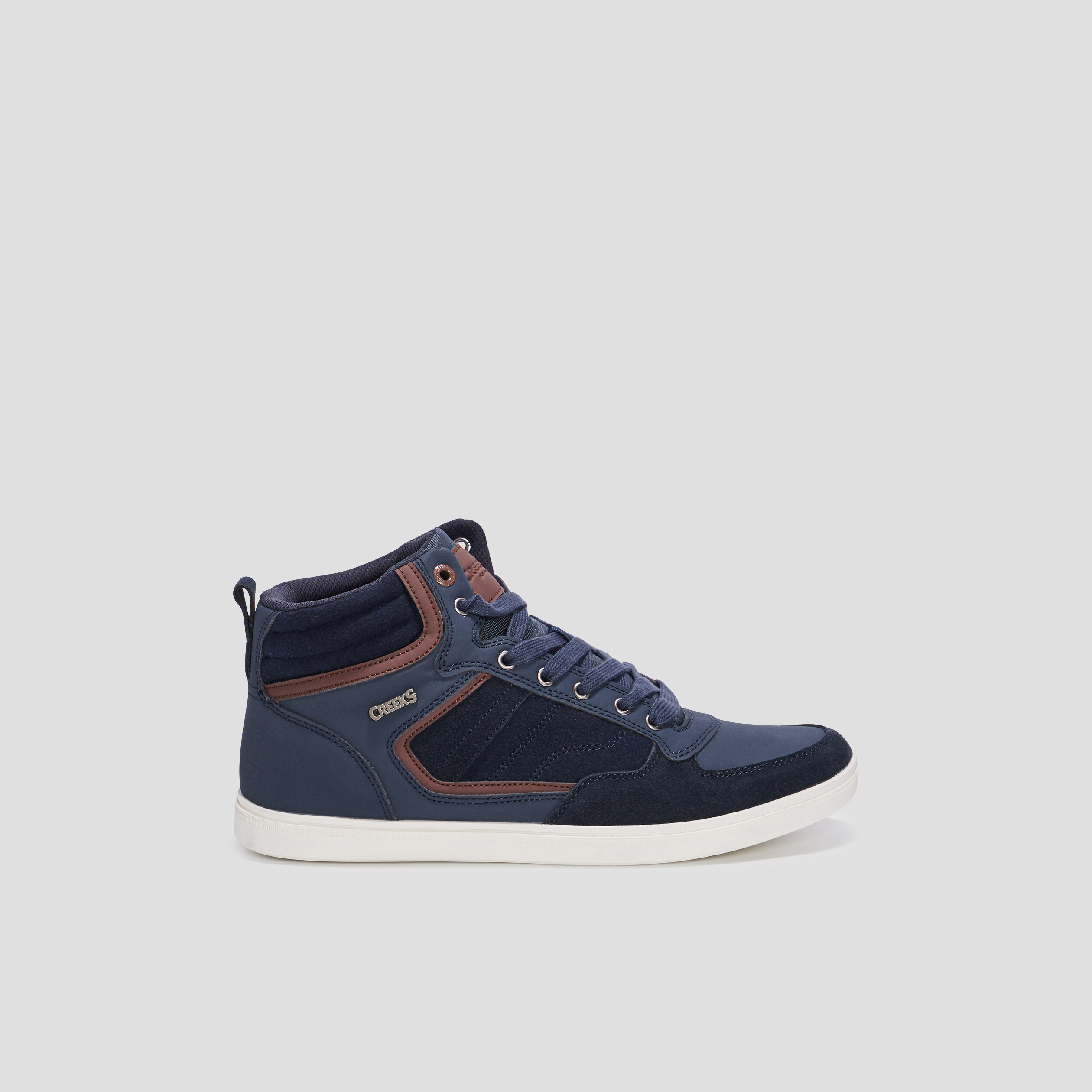 Baskets montantes Creeks bleu homme | La Halle