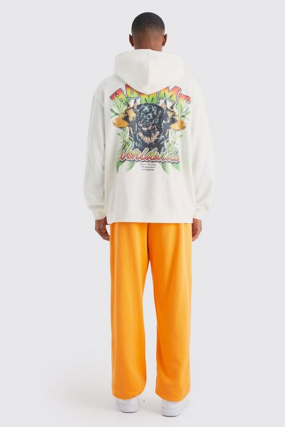 Oversize Hoodie mit Worldwide-Print