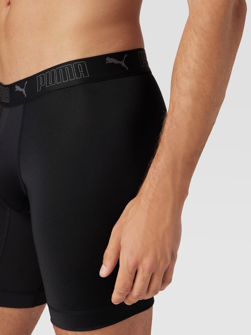 Boxershorts mit elastischem Logo-Bund im 2er-Pack Modell 'Sport' in schwarz