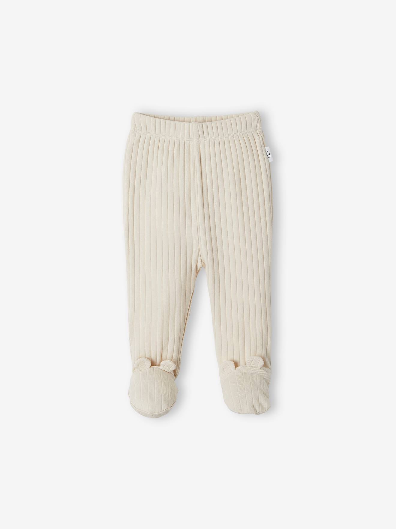 Vertbaudet 2er-Pack Baby Hosen mit Fuß - sand