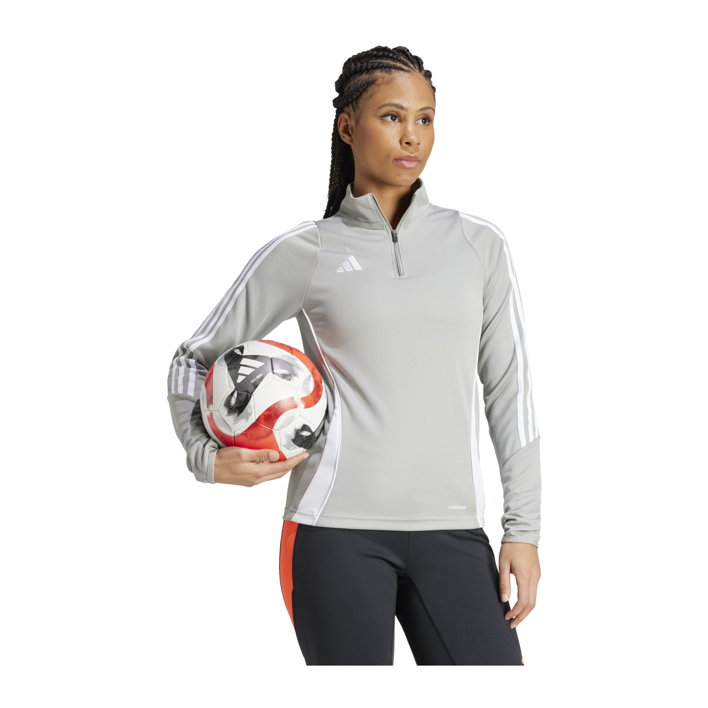 adidas Tiro 24 Trainingstop Damen Grau Weiss