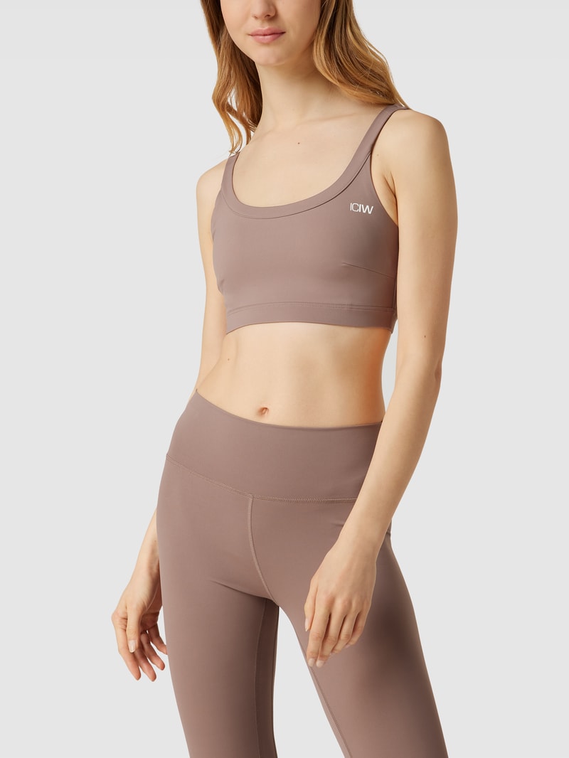 BH mit Label-Print Modell 'Nimble' in dunkelbraun