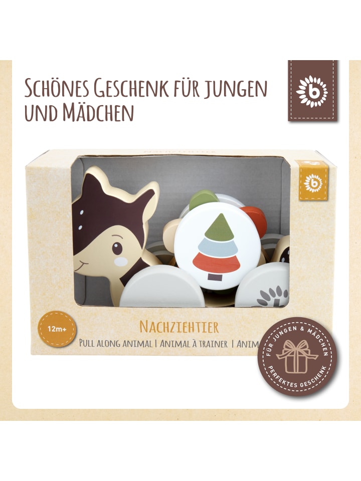 Bieco Spielwaren Nachziehspielzeug Holz Reh - ab 12 Monate in Braun günstig kaufen onesize