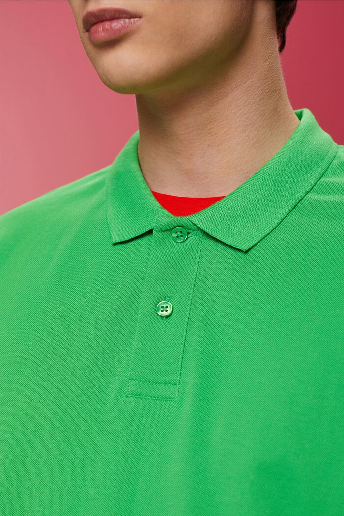Slim-Fit-Poloshirt aus Baumwoll-Piqué