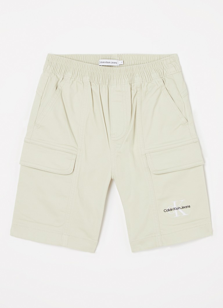 Pantaloni scurți drepți Calvin Klein cu logo brodat