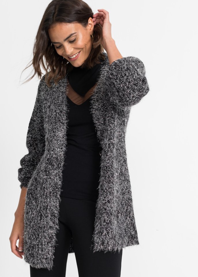 Strickjacke mit Glitzer